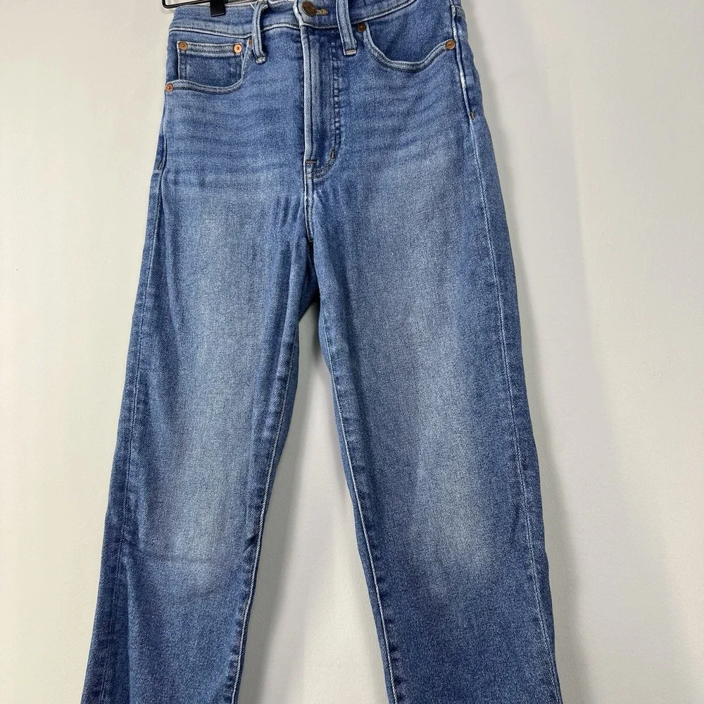 Madewell Perfect Vintage Jeans Womens‎ 25 High Rise Crop Straight Leg Denim